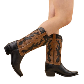 Boots Cowboy Women's Black and Brown LF1531E