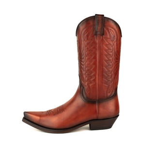 Men's and Women's Boots Cowboy (Texans) Orange 1920 Vintage (Mayura Boots)