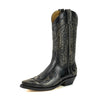 Men's and Women's Boots Cowboy (Texanas) Black and Silver 1927-C Milanelo Bone / Pull Oil Black (Mayura Boots)