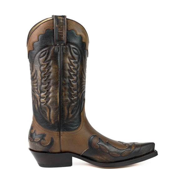 Men's and Women's Boots Cowboy (Texans) Brown and Silver Grey 1927-C Milanelo Verin / Crazy Old Pony (Mayura Boots)