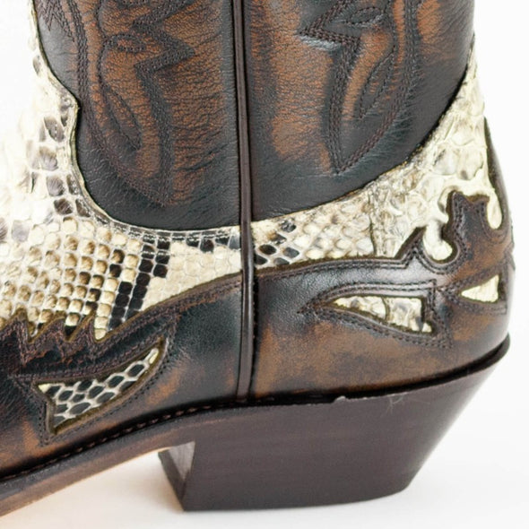 Men's Boots Cowboy (Texanas) Brown and White 1935-C Milanelo Zamora / Natural (Mayura Boots)
