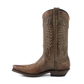 Men's and Women's Boots Cowboy (Texanas) Brown Bicolor 17 Stbu Taupe Ecotan (Mayura Boots)